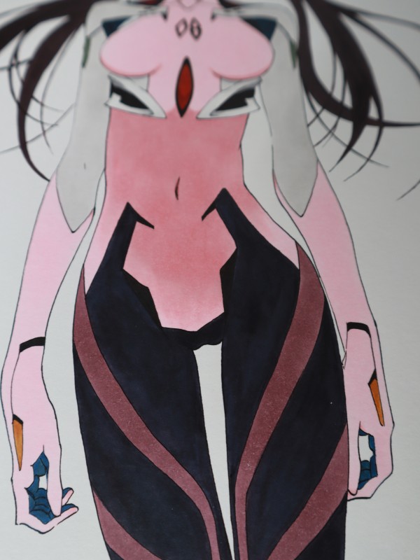 Seven's EVA Makinami Mari Illustrious Hot Sexy Hand drawing with marker